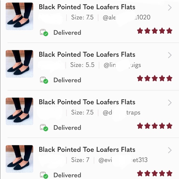 Black Pointed Toe Loafers Flats - Picture 8 of 10